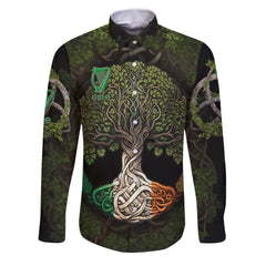 Irish Long Sleeve Button Shirt - Ireland Is Root