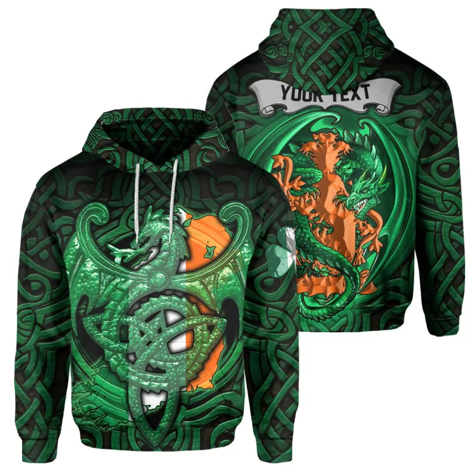 Irish Hoodie - The Green Dragon Of Ireland