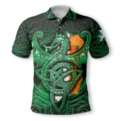 Irish Polo Shirt - The Green Dragon Of Ireland