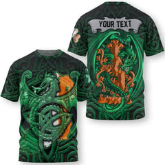 Irish T Shirt - The Green Dragon Of Ireland