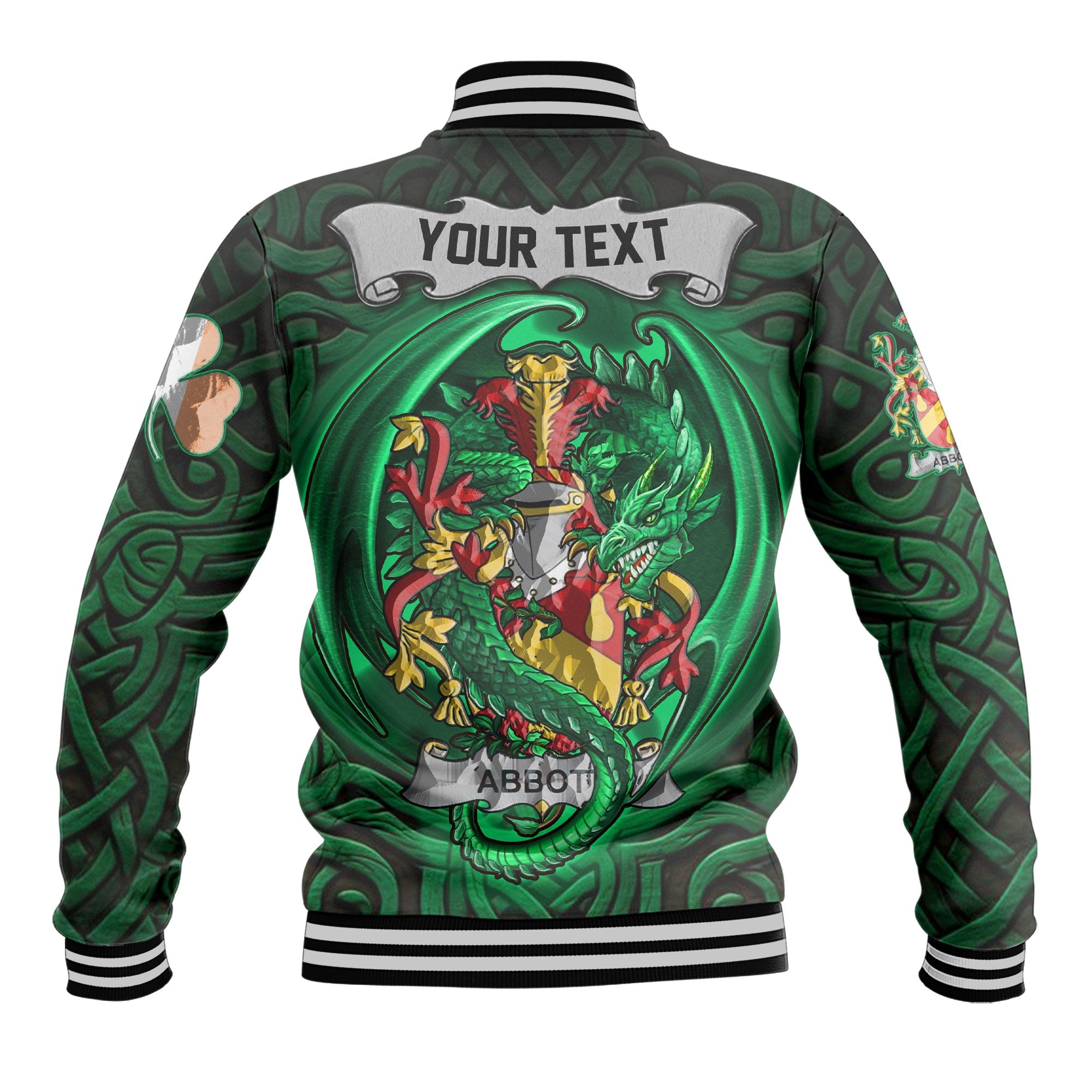 Abbott Baseball Jackets The Green Dragon Of Ireland Style