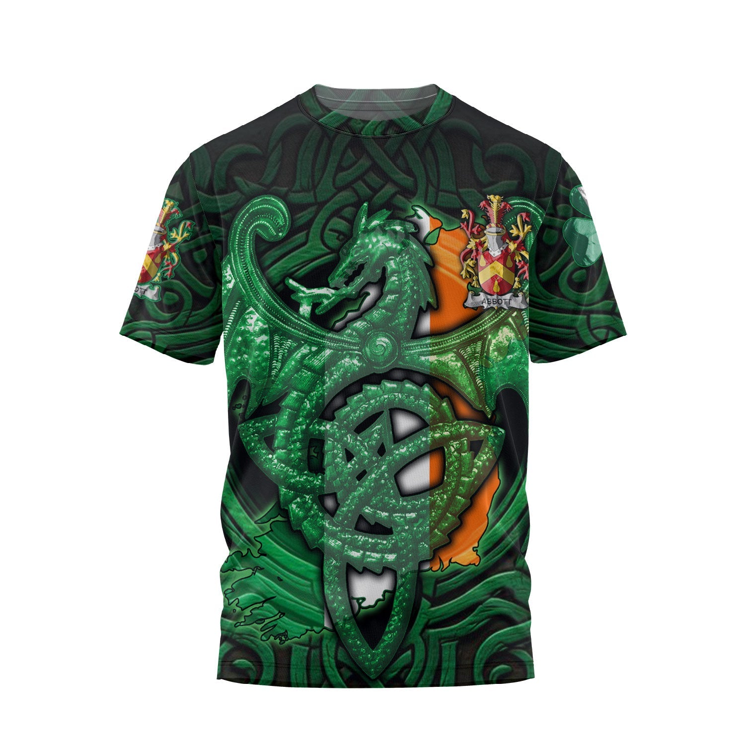 Abbott T-Shirts The Green Dragon Of Ireland Style