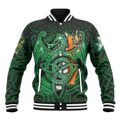 Abraham Baseball Jackets The Green Dragon Of Ireland Style