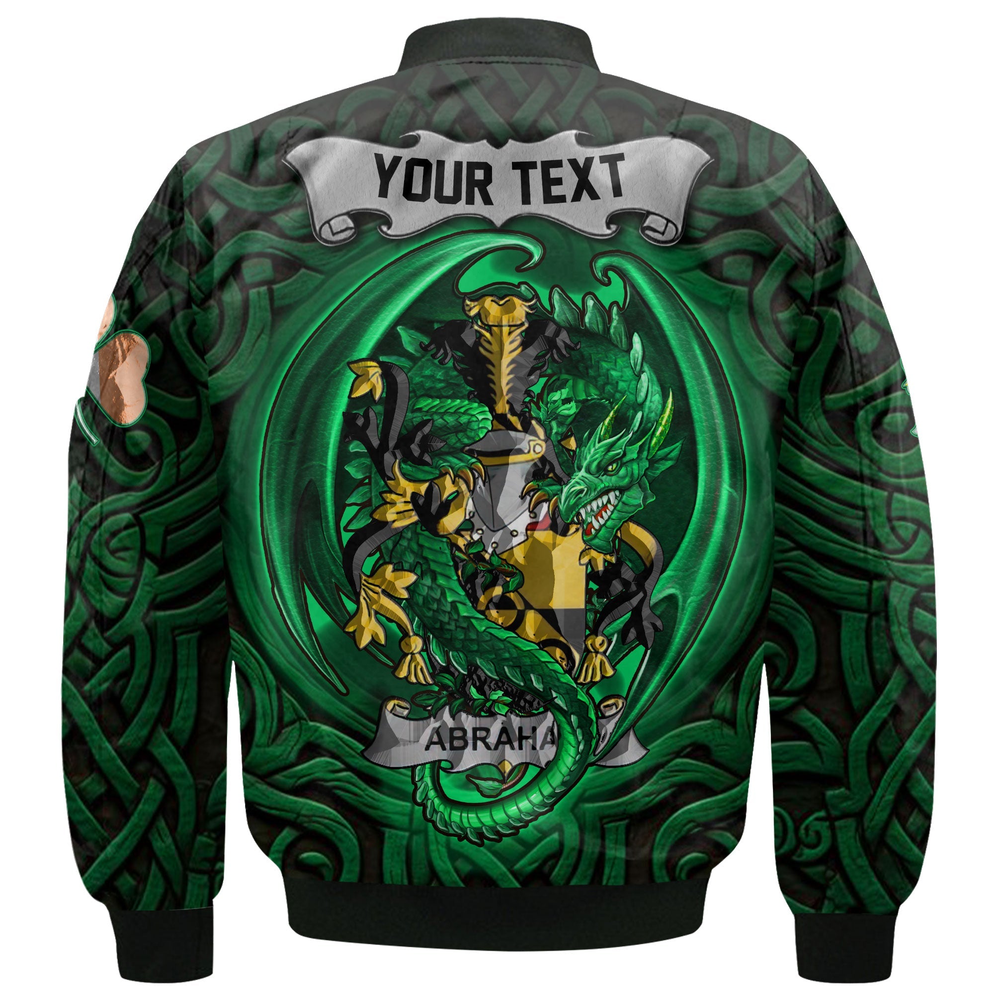 Abraham Bomber Jackets The Green Dragon Of Ireland Style