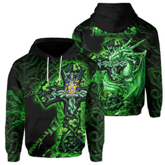 Accotts Hoodies Celtic Cross And Dragon Style