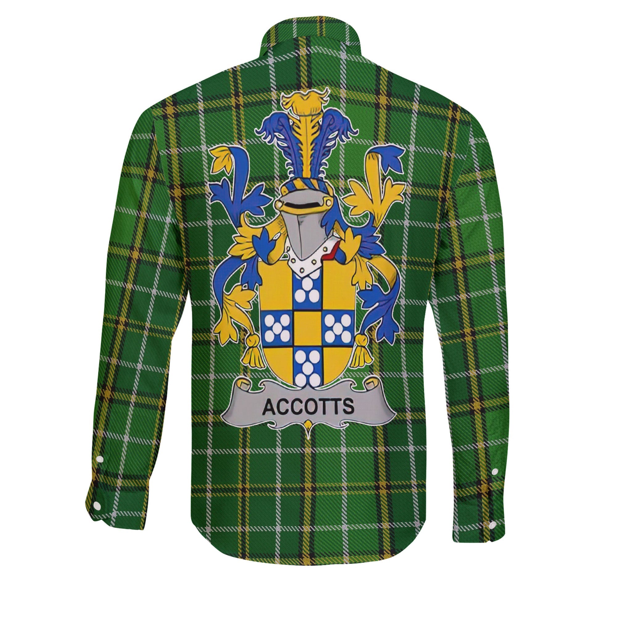 Accotts Long Sleeve Button Shirts Crest And National Plaid Style