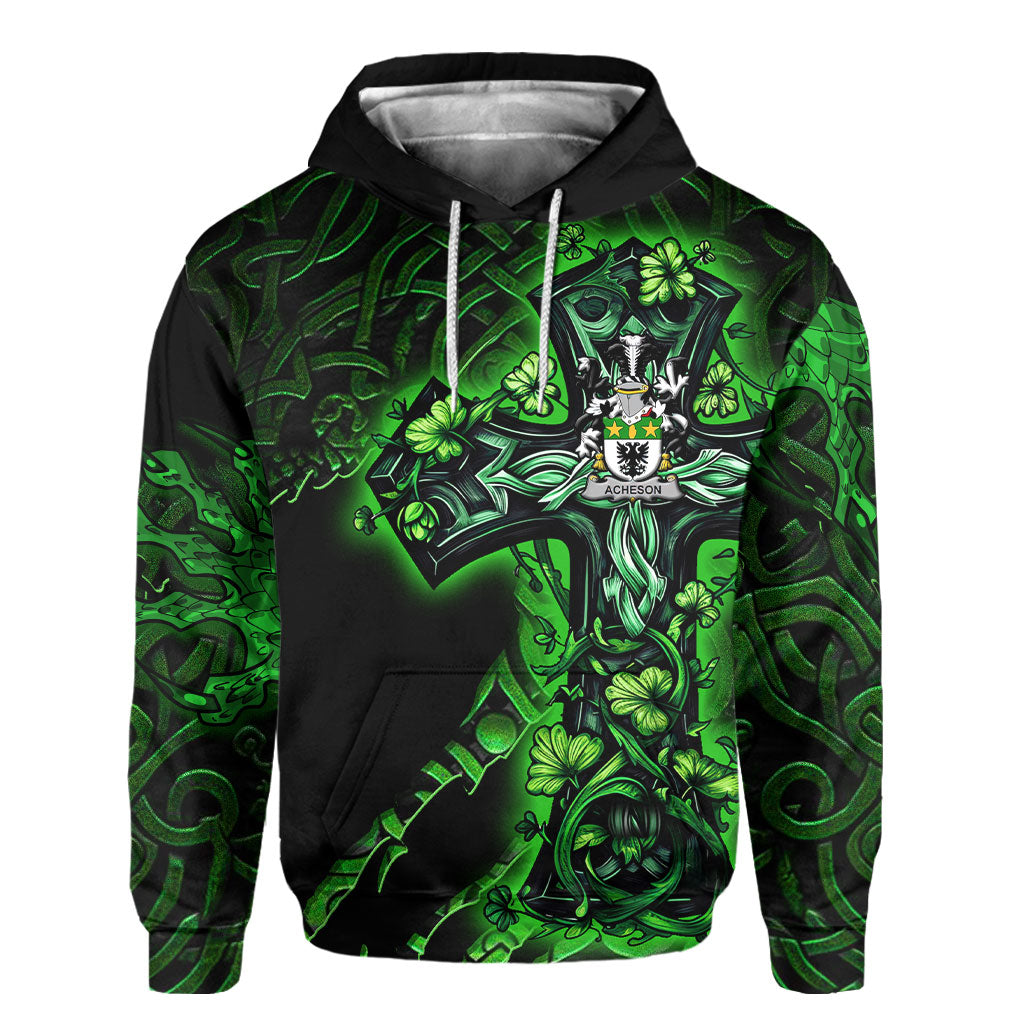 Acheson Hoodies Celtic Cross And Dragon Style