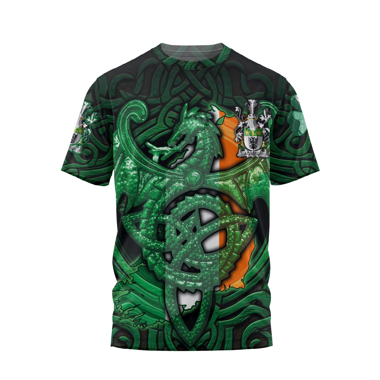 Acheson T-Shirts The Green Dragon Of Ireland Style