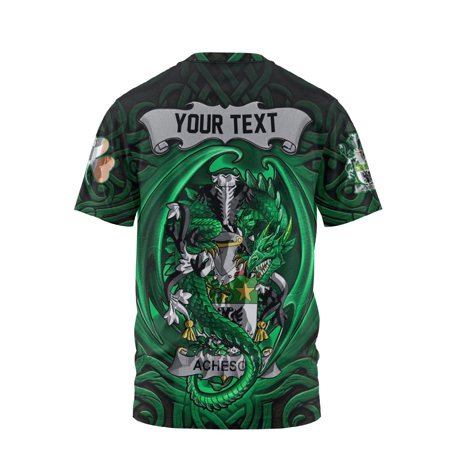 Acheson T-Shirts The Green Dragon Of Ireland Style