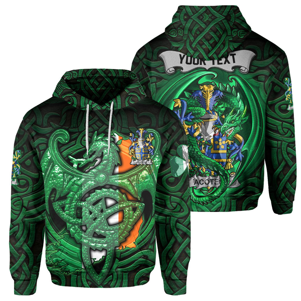 Acotes Hoodies The Green Dragon Of Ireland Style