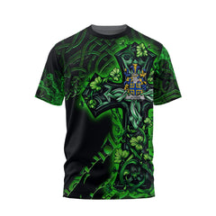 Acotes T-Shirts Celtic Cross And Dragon Style