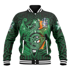 Adair Baseball Jackets The Green Dragon Of Ireland Style