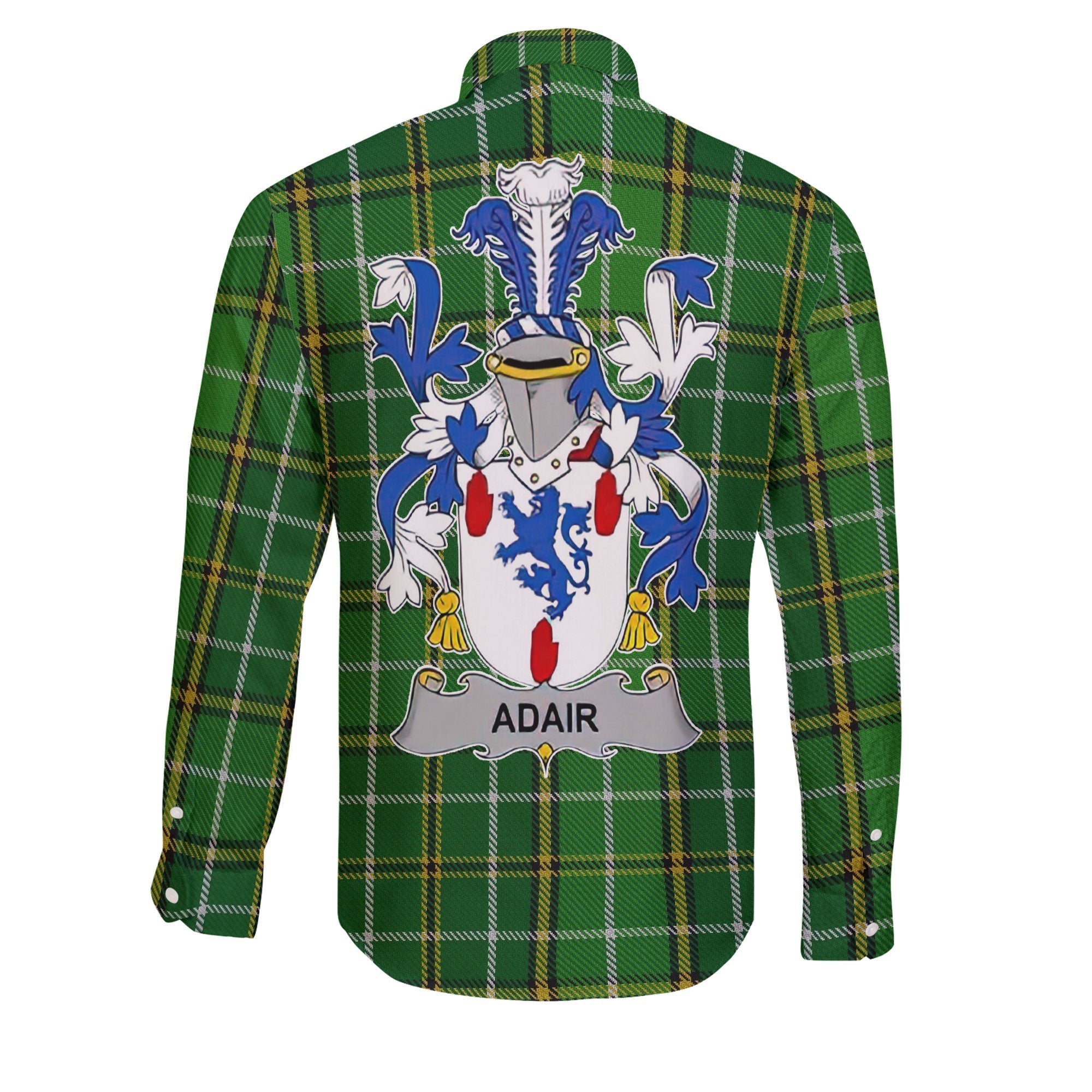 Adair Long Sleeve Button Shirts Crest And National Plaid Style