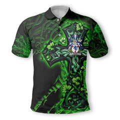 Adair Polo Shirts Celtic Cross And Dragon Style