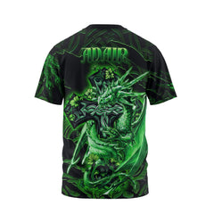 Adair T-Shirts Celtic Cross And Dragon Style