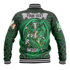 Aherne or Mulhern Baseball Jackets The Green Dragon Of Ireland Style