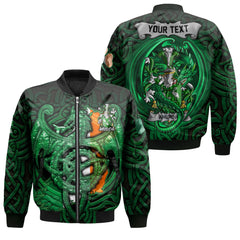 Aherne or Mulhern Bomber Jackets The Green Dragon Of Ireland Style