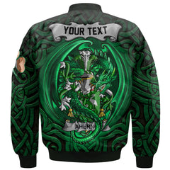 Aherne or Mulhern Bomber Jackets The Green Dragon Of Ireland Style