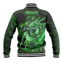 Aiken Baseball Jackets Celtic Cross And Dragon Style