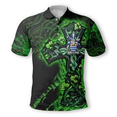 Aiken Polo Shirts Celtic Cross And Dragon Style