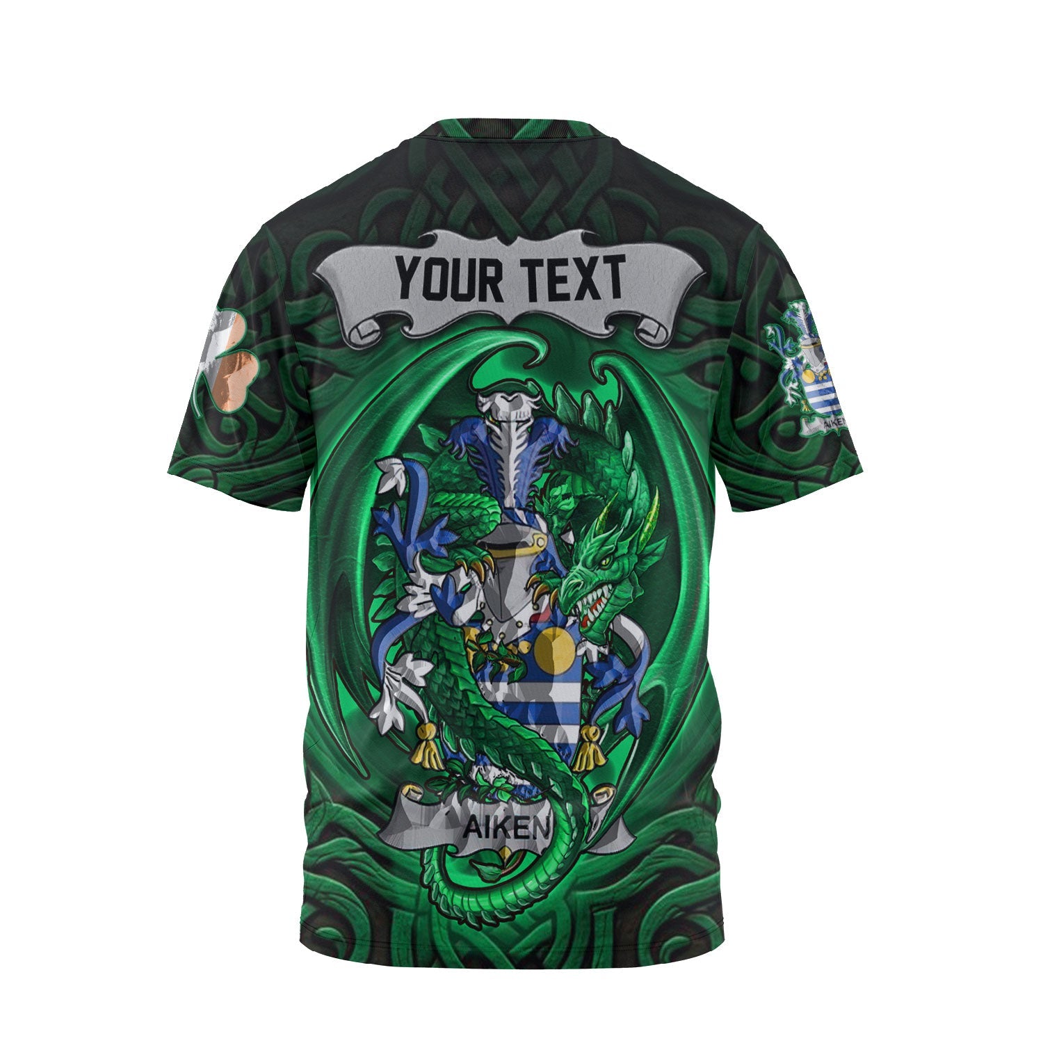 Aiken T-Shirts The Green Dragon Of Ireland Style