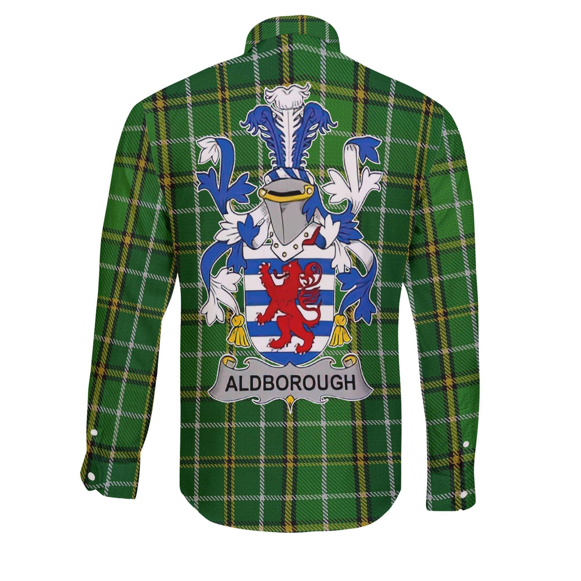 Aldborough Long Sleeve Button Shirts Crest And National Plaid Style