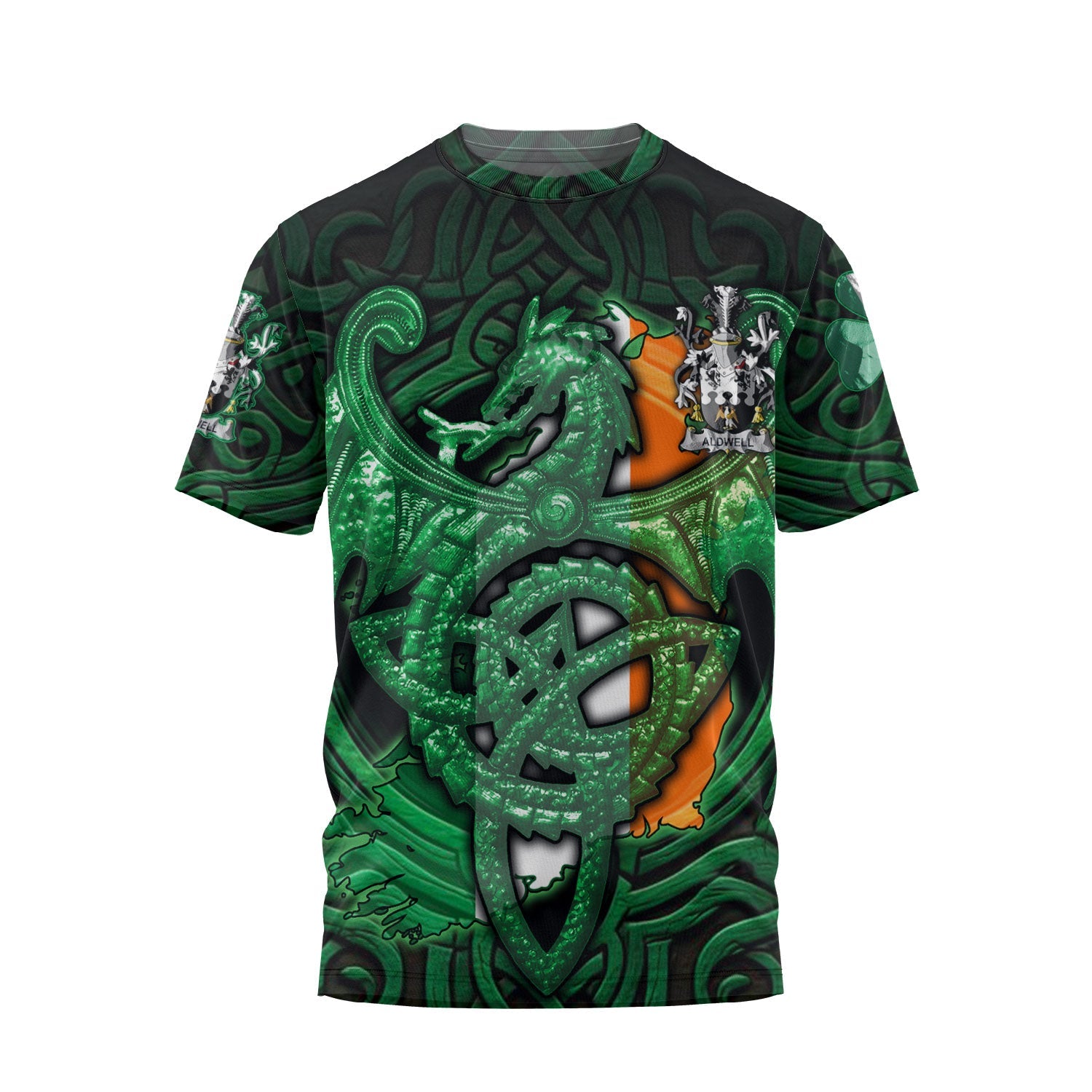 Aldwell T-Shirts The Green Dragon Of Ireland Style