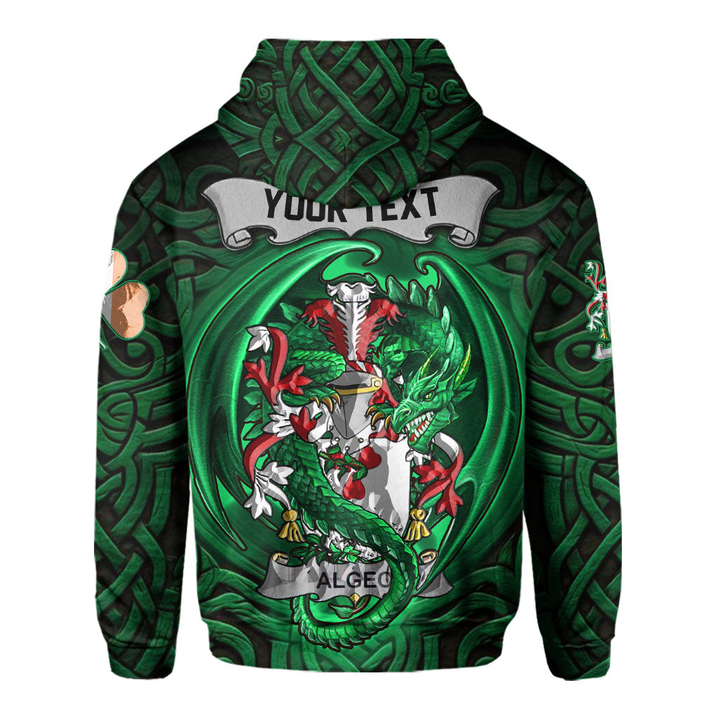 Algeo Hoodies The Green Dragon Of Ireland Style