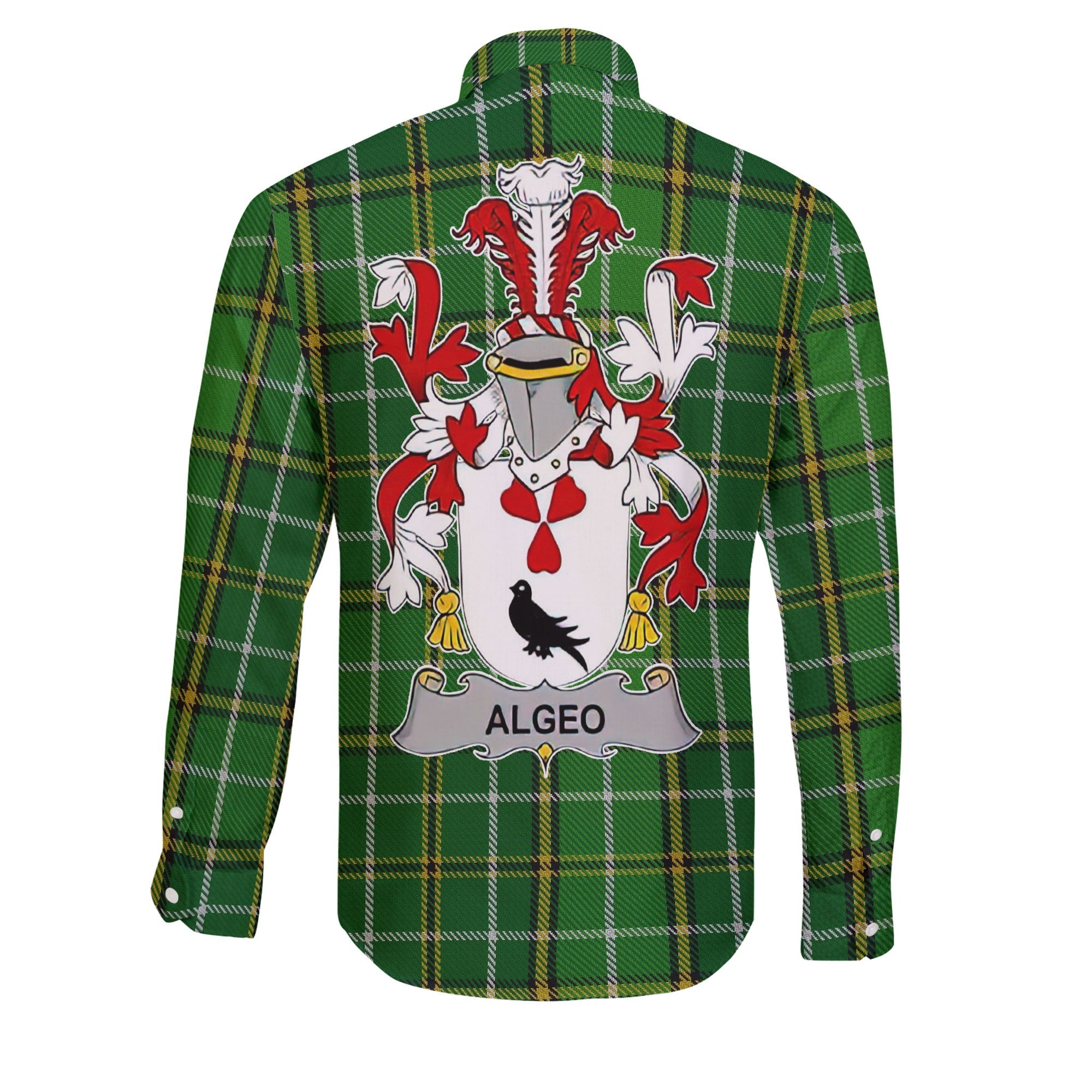 Algeo Long Sleeve Button Shirts Crest And National Plaid Style