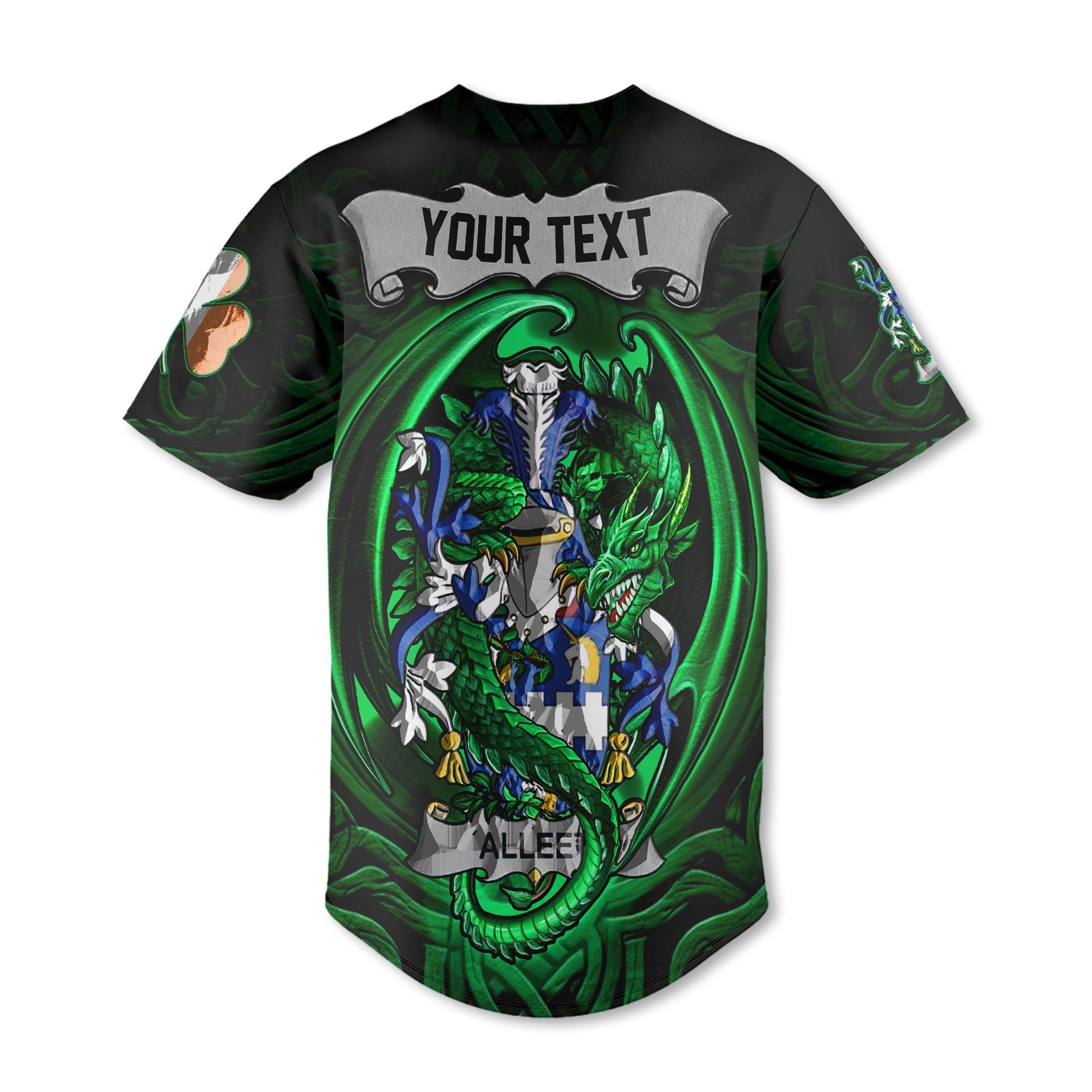 Alleet Baseball Jerseys The Green Dragon Of Ireland Style