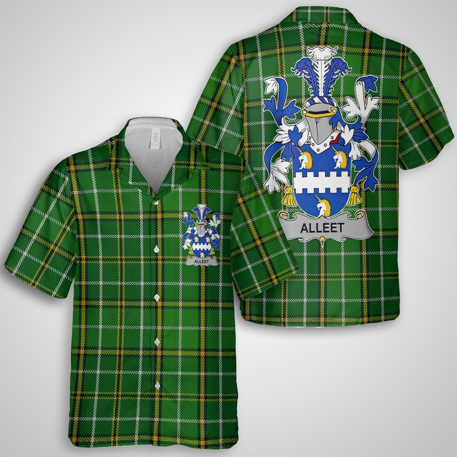 Alleet Hawaiian Shirts Crest And National Plaid Style