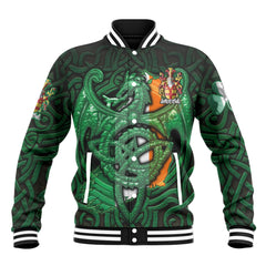 Alley Baseball Jackets The Green Dragon Of Ireland Style