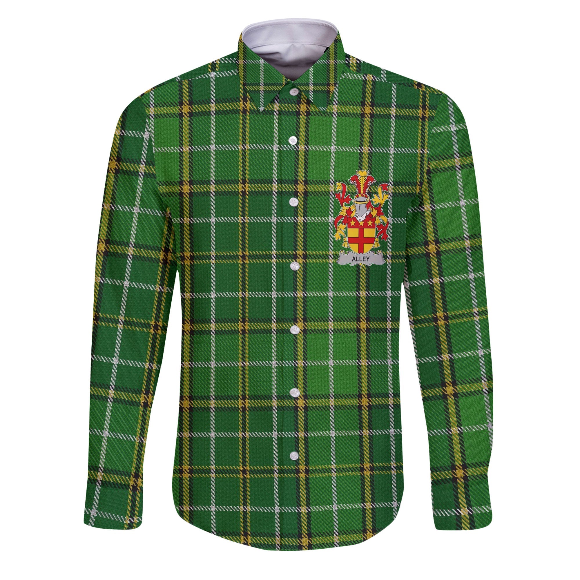 Alley Long Sleeve Button Shirts Crest And National Plaid Style