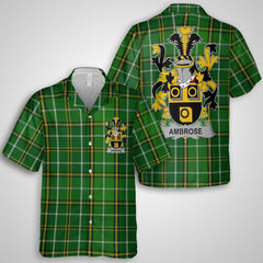 Ambrose Hawaiian Shirts Crest And National Plaid Style