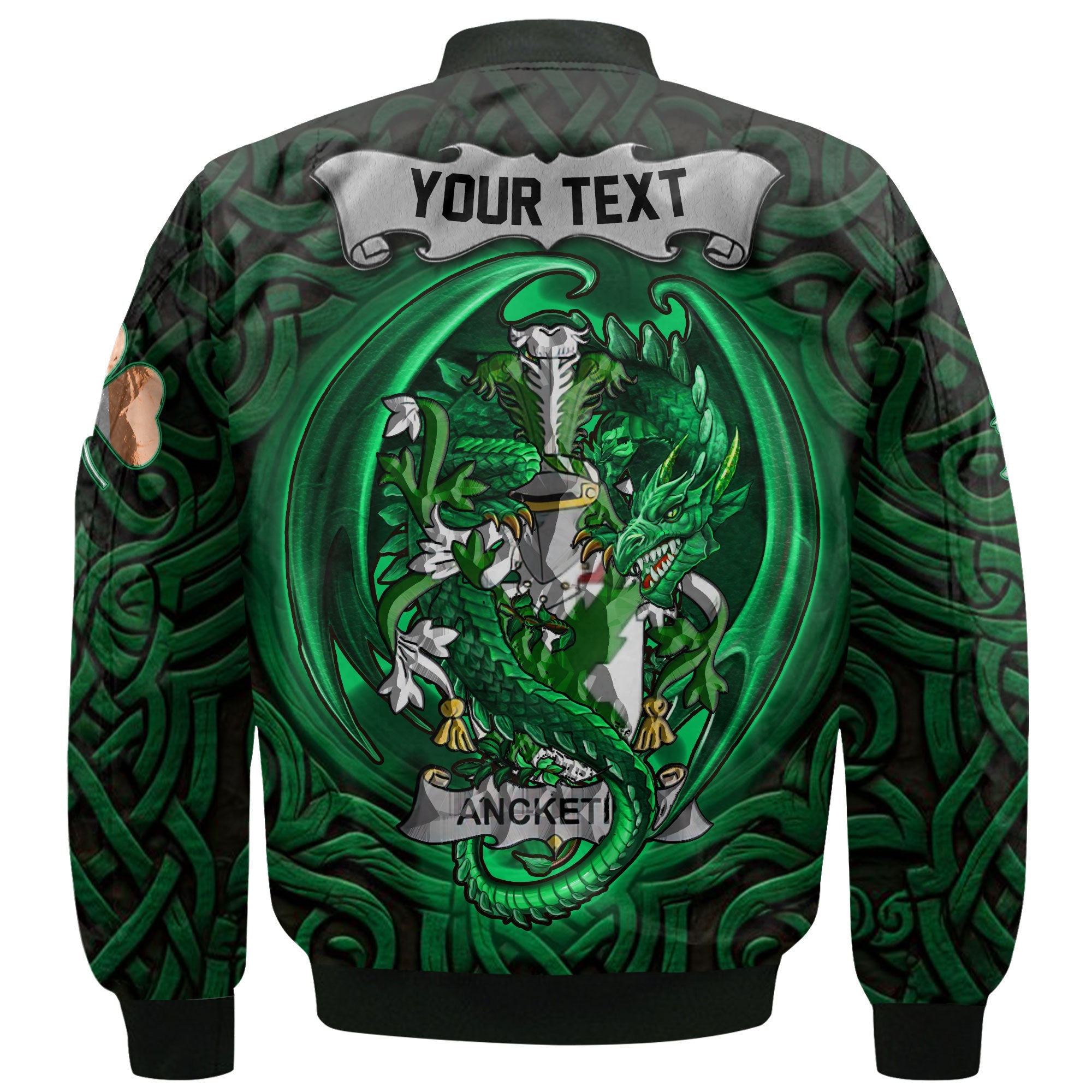 Ancketill Bomber Jackets The Green Dragon Of Ireland Style