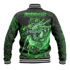 Andrew Baseball Jackets Celtic Cross And Dragon Style