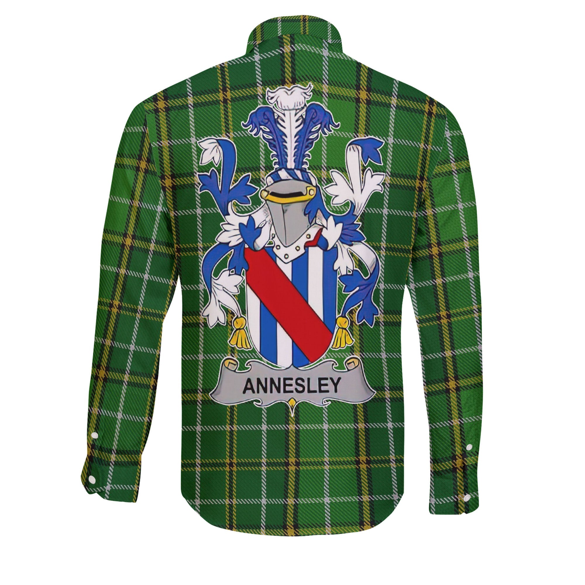 Annesley Long Sleeve Button Shirts Crest And National Plaid Style