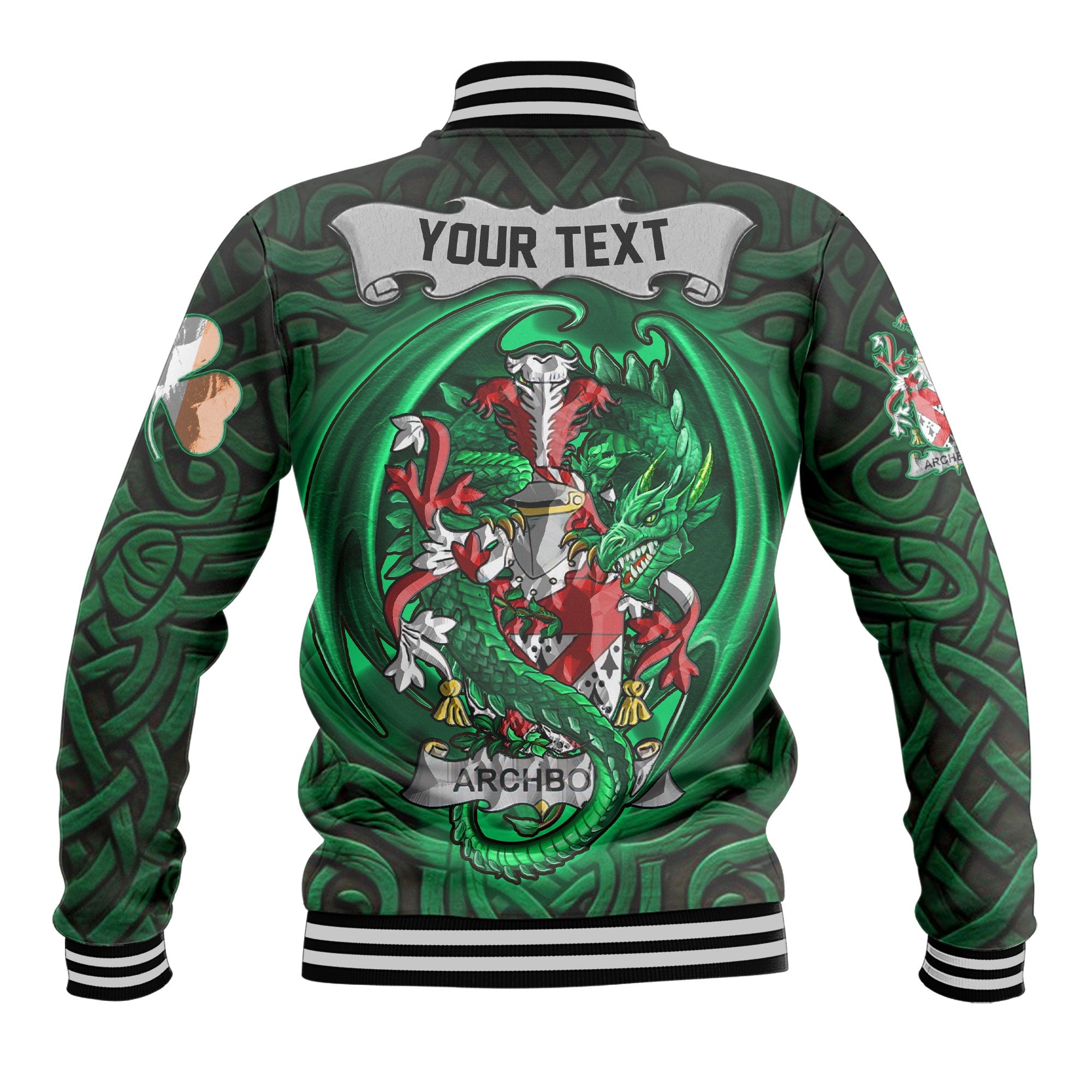 Archbold Baseball Jackets The Green Dragon Of Ireland Style