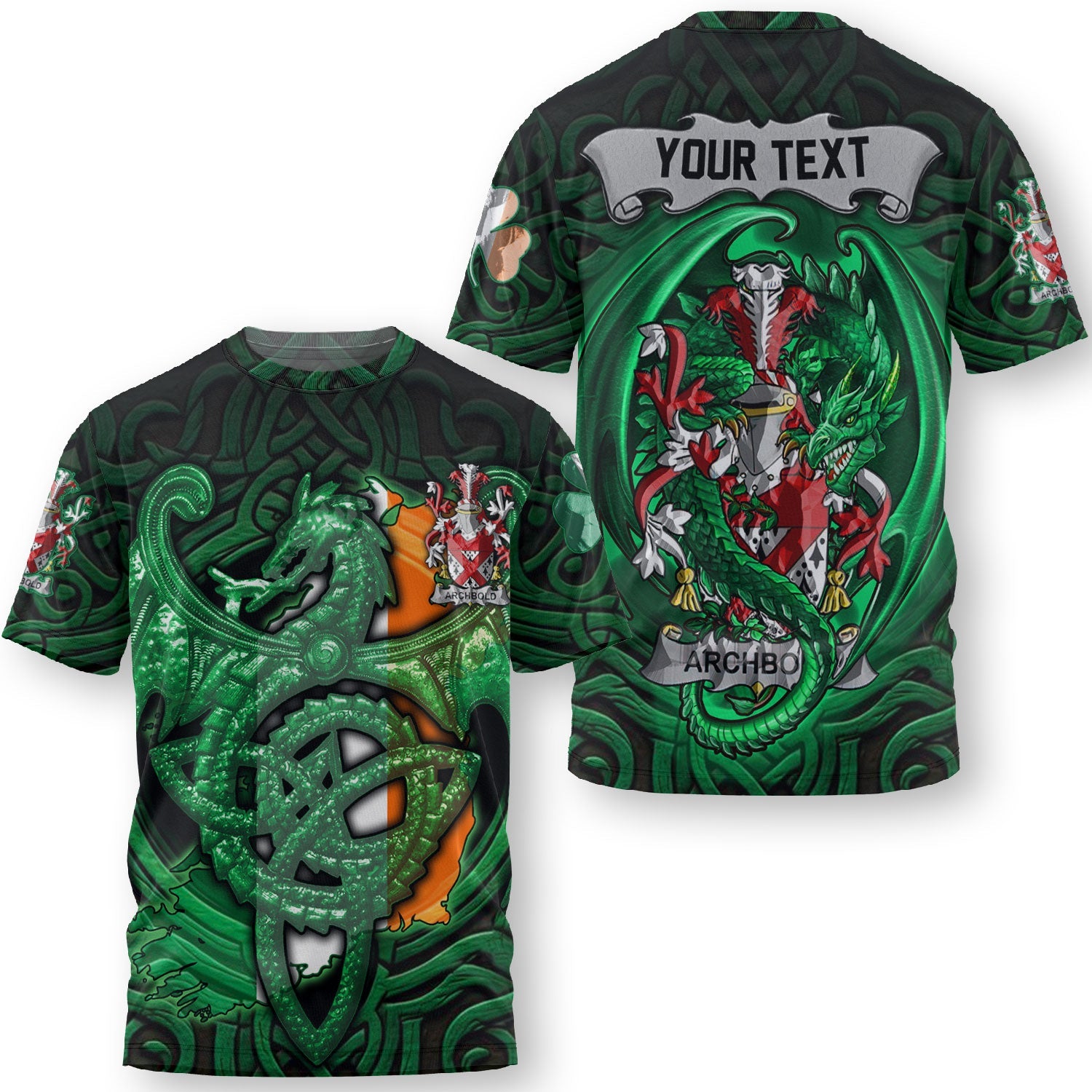 Archbold T-Shirts The Green Dragon Of Ireland Style