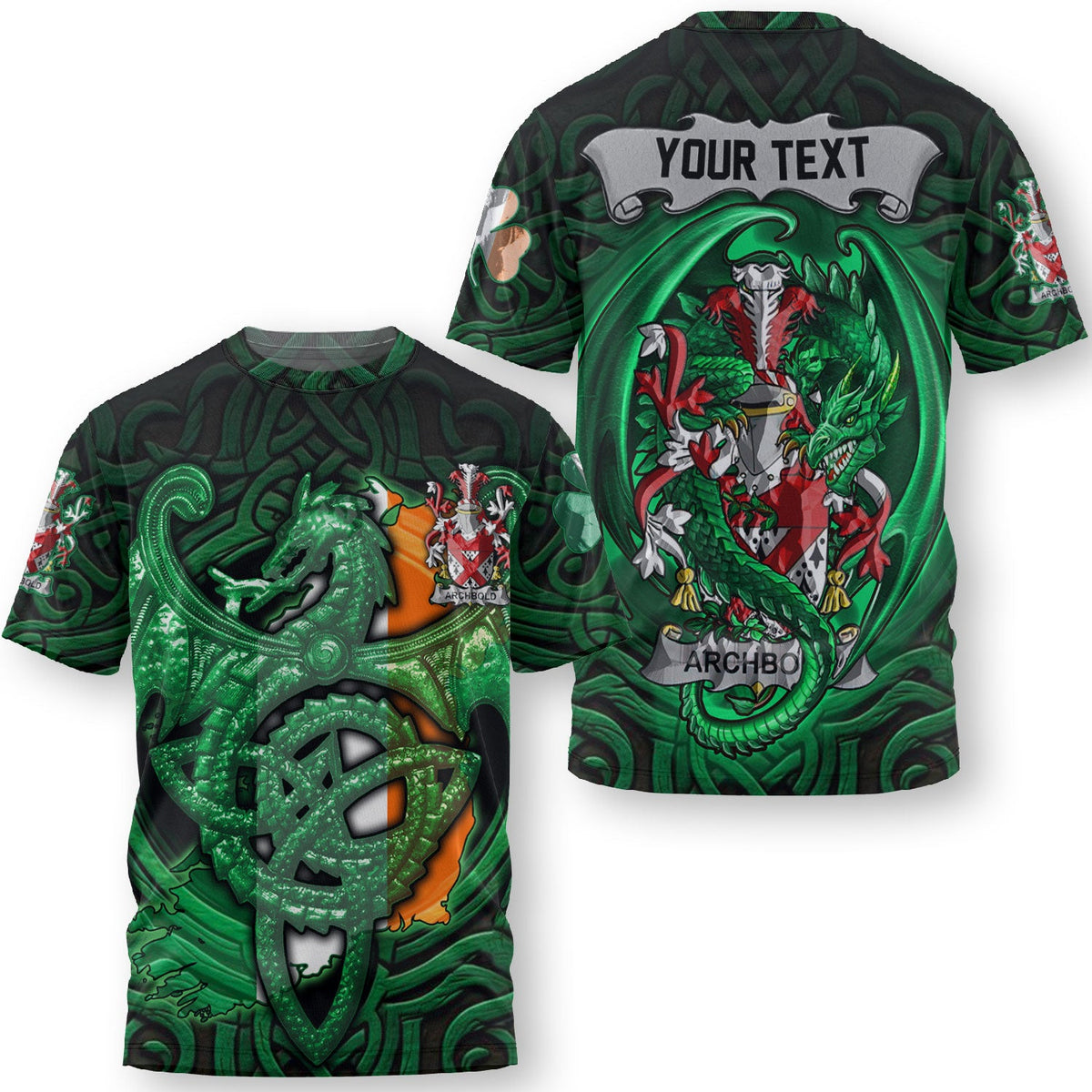 Archbold T-Shirts The Green Dragon Of Ireland Style