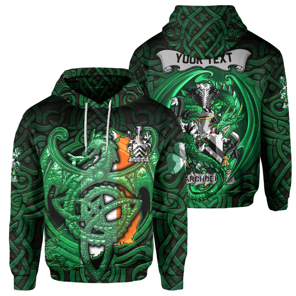 Archdekin Hoodies The Green Dragon Of Ireland Style