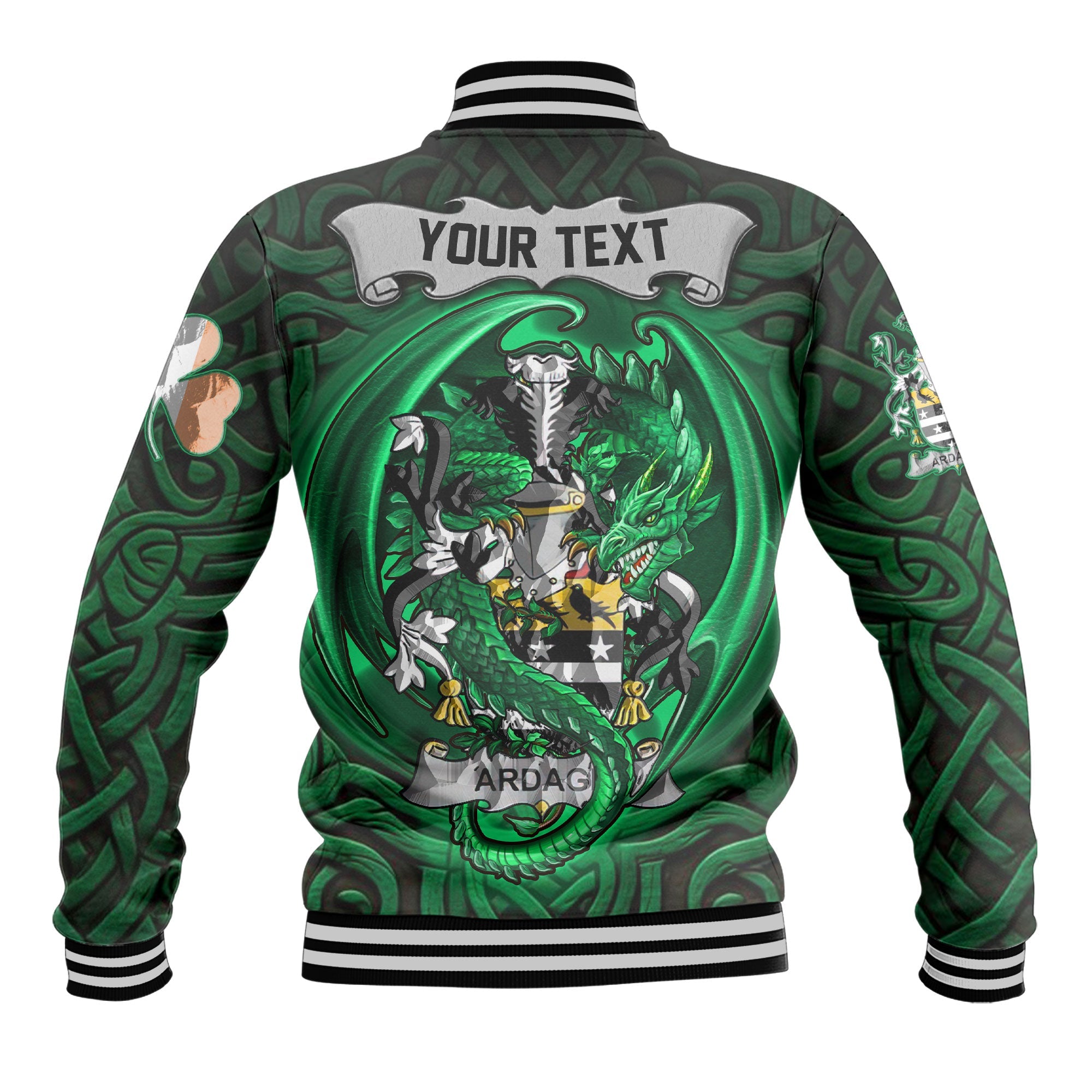 Ardagh Baseball Jackets The Green Dragon Of Ireland Style