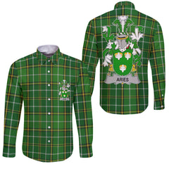 Aries Long Sleeve Button Shirts Crest And National Plaid Style