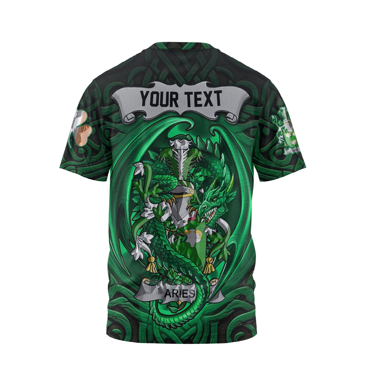 Aries T-Shirts The Green Dragon Of Ireland Style