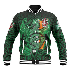 Ash Baseball Jackets The Green Dragon Of Ireland Style