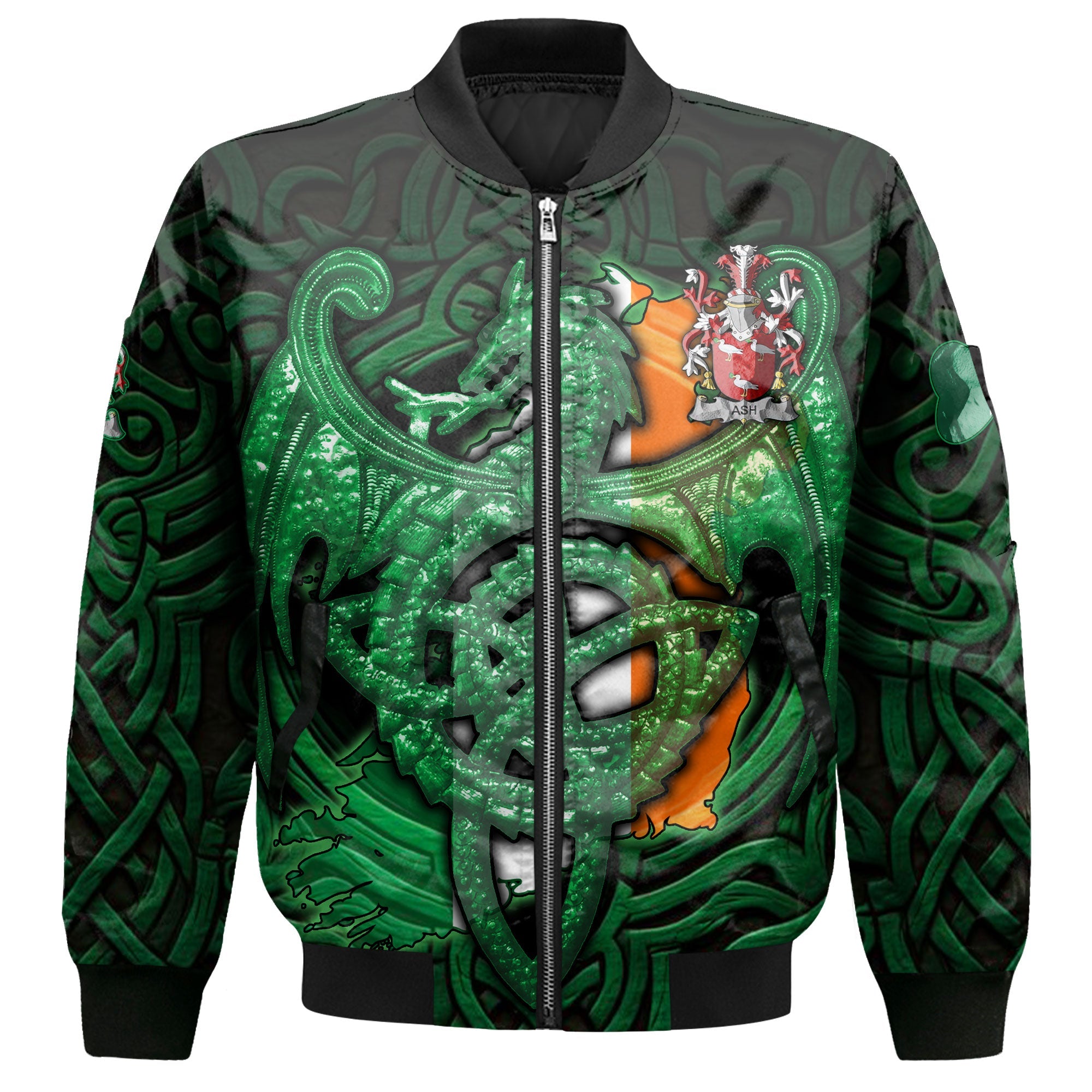 Ash Bomber Jackets The Green Dragon Of Ireland Style