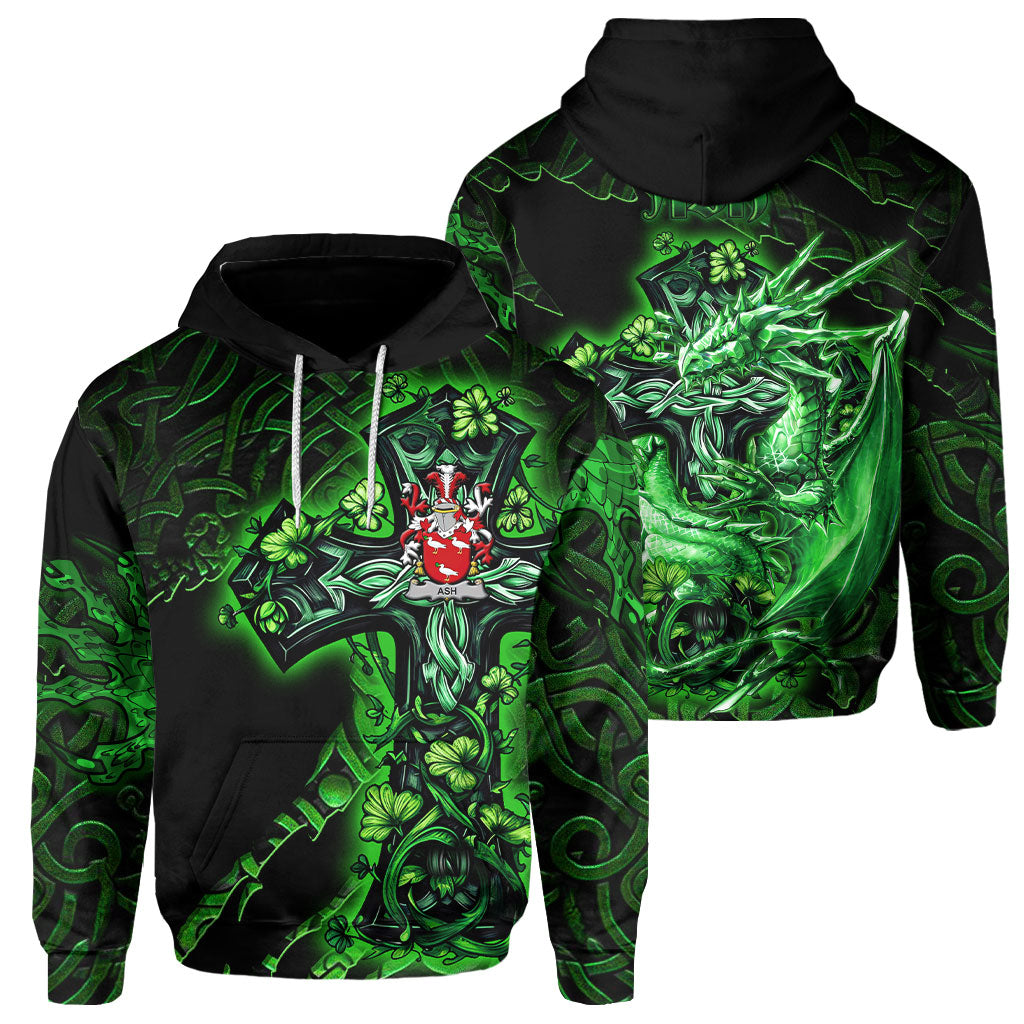 Ash Hoodies Celtic Cross And Dragon Style