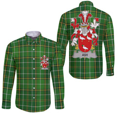 Ash Long Sleeve Button Shirts Crest And National Plaid Style