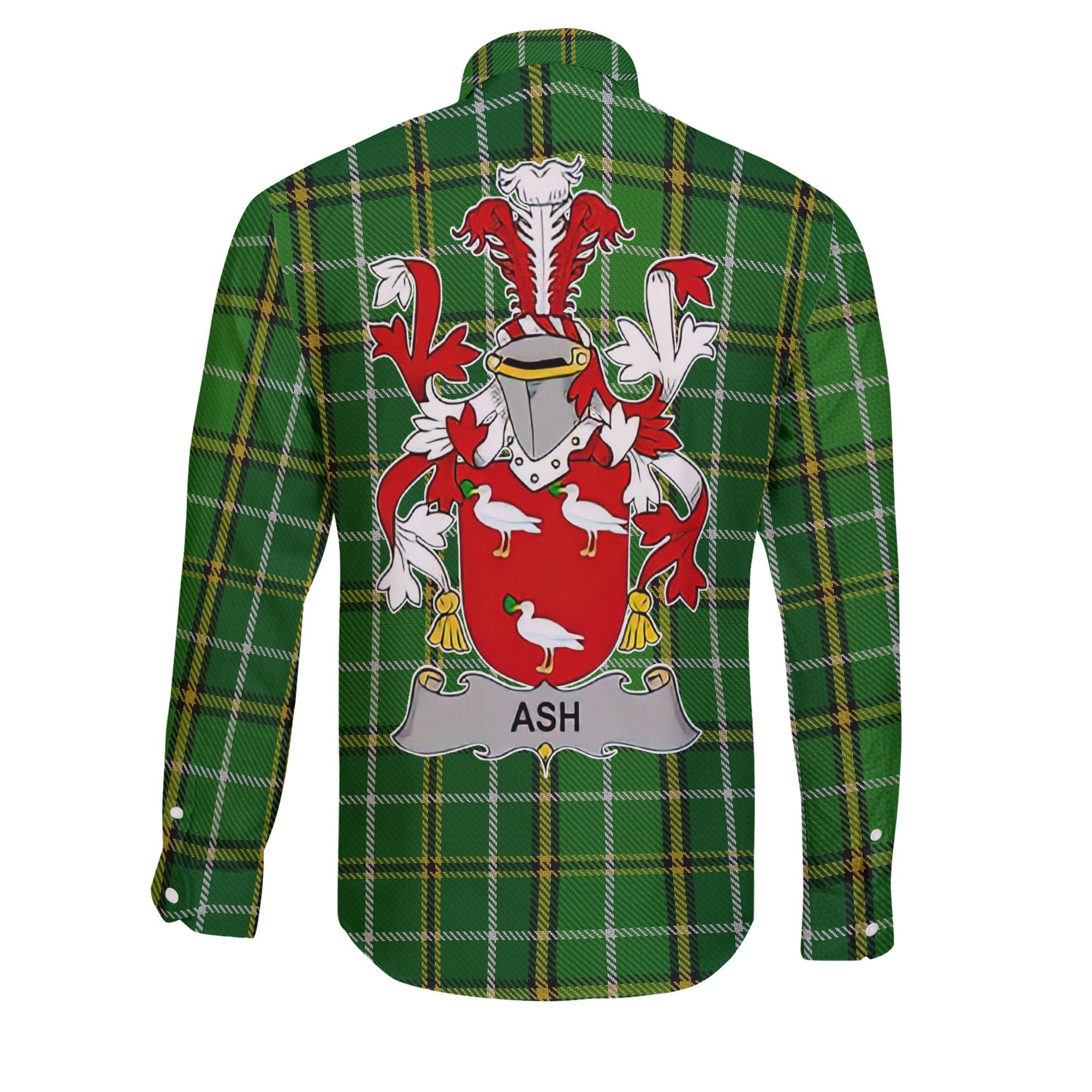 Ash Long Sleeve Button Shirts Crest And National Plaid Style