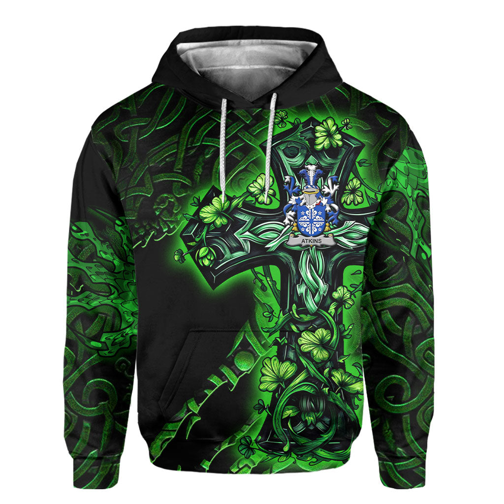 Atkins Hoodies Celtic Cross And Dragon Style